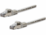 FTP patchcord, Cat.5e, RJ45 M-5m, chráněný, šedý, čistá měď economy