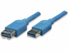 Techly USB-A - USB-A kabel USB 1 m modrý (ICOC-U3-AA-10-EX)