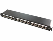 LOGILINK NP0048 LOGILINK- Patch Panel 19 Cat.6 STP 24-portový stíněný, černý