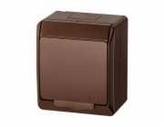 Instalační zásuvka Hermes 0321-01 IP44 hnědá
