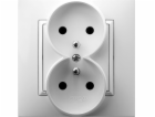 Ospel Aria Double Socket Z/U White GP-2UZ/00