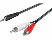 TECHLY 907545 Audio stereo cable Jack 3.5mm to 2x RCA M/M 3m