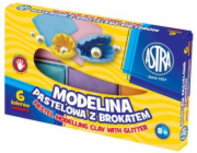 Astra Astra modelovací hmota 6 barev pastelová se třpytkami (304118001)