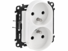 Legrand Double Nest Valena Life s uzemněním 16A White (75...