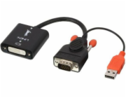 Lindy AV adaptér DVI-I - D-Sub (VGA) + USB-A černý (38184)