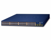 Planet GS-4210-48P4S Planet GS-4210-48P4S PoE switch L2/L4, 48x 1000Base-T, 4x SFP, Web/SNMPv3, extend 10Mb/s, 802.3at 600W