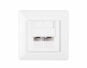 NETRACK 106-24 complete flush-mounted outlet 2xRJ45 8p8c UTP Cat6