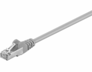 FTP patchcord, Cat.5e, RJ45 M-0,25m, chráněný, šedý, ekonomický