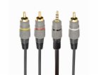 GEMBIRD Kábel, Jack 3,5mm/3x RCA (cinch) 1,5m