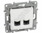 Legrand NILOE Dvojitá počítačová zásuvka 2x RJ45 kat. 6 UTP bílá (764574)