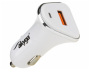 TRX Akyga AK-CH-07 USB nabíječka do auta 3A/ 15W/ Quick Charge 3.0/ bílá