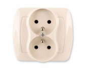 Kontakt-Simon Dvojitá zásuvka CHORD Z/U béžová