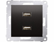 Kontaktní Simon Simon 54 Charger 2xusB 2.1A 5V/DC Anthracite (DC2USB.01/48)
