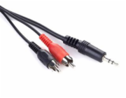 GEMBIRD CCA-458/0.2 audio cable JACK 3.5mm M / 2x RCA  CINCH  M 0.20M