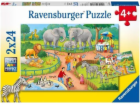 Puzzle 2x24 prvků Den v zoo