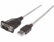Manhattan USB-A - RS-232 USB kabel 1,8 m průhledný (151849)