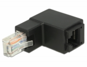 Delock Adaptér RJ45 samec pravoúhlý > RJ45 samice Cat.6 UTP