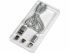 Neutrální USB kabel USB-A - USB-C + microUSB + Lightning ...