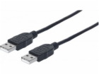 Manhattan USB kabel USB-A – USB-A 1 m černý (353892)