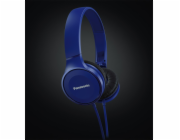 Panasonic RP-HF100E-A, drátové sluchátka, přes hlavu, skládací, 3,5mm jack, kabel 1,2m, modrá
