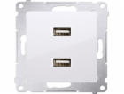 SIMON 54 MODULE SILVER MAT CHARGER 2X USB AND MICRO-USB 5...