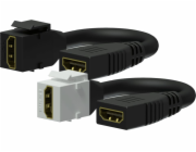 Keystone Adapter Zásuvka HDMI A - Zásuvka HDMI A Modul na kabelu Bílá