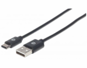 Manhattan USB-A – USB-C USB kabel 2 m černý (354929)