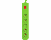 NATEC Bercy 400 1.5m surge protector 5x French outlets green