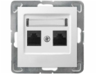 Ospel Computer Socket Impresja Double RJ45 5E WHITE (GPK-...