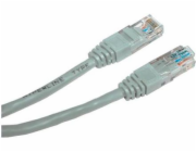 Logo Patchcord, UTP, Cat.5e, RJ45 M/3m, nestíněné, křížové, šedé