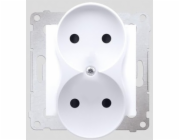 Kontaktovat -Simon Socket Simon54 Double B/U 16A IP20 s bílou clonou - DG2MZ.01/11