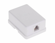 LechPol Jedna minikolíková telefonní zásuvka bílá (TEL0019 LX9127/6/4)