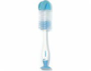 BabyOno Samostojný kartáček na láhev a dudlík s přísavkou a výsuvným mini kartáčkem (728/01)