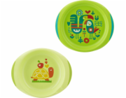 Chicco Sada 2 talířů, zelená