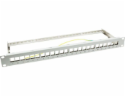 LOGILINK NK4041 LOGILINK - Keystone Panel pro 24 Keystone Jacks / Coupler, stíněný, šedý