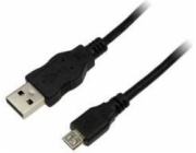 LOGILINK CU0058 LOGILINK - Kabel USB 2.0 Typ-A samec pro Typ- micro B samec, délka 1m, černá