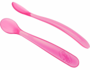 Dětská lžička Chicco, růžová, 2 ks (TOW006007)