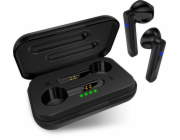 CONNECT IT True Wireless SONICBASS sluchátka do uší s mikrofonem, ČERNÁ