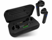 CONNECT IT True Wireless SONICBASS sluchátka do uší s mikrofonem, ČERNÁ