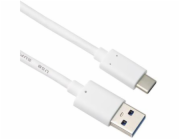 Kabel USB-C - USB 3.0 A (USB 3.2 generation 2, 3A, 10Gbit/s) 2m bílý