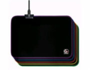 GEMBIRD Podložka pod myš MP-GAMELED-M, USB, RGB podsvícení, herní, 250x350mm, látková, černá Gembird Podložka pod myš látková černá, MP-GAMELED-M, USB, RGB podsvícení, herní, 250x350mm