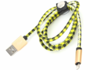 USB Platinet USB A -> Lightning (M/M) 1m žlutý kabel