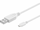 USB USB -A Microconnect Cable - MicroUSB 5M White (USBABM...