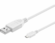 USB USB -A Microconnect Cable - MicroUSB 5M White (USBABMICRO5W)