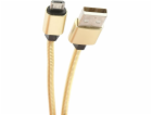 Kabel kovového kabelu Omega Micro-USB USB na USB 1.8A 1M