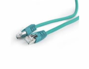 Gembird patch kábel S/FTP Cat. 6A LSZH, 1 m, zelený
