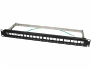 LOGILINK NK4042 LOGILINK - Keystone Panel pro 24 Keystone Jacks / Coupler, stíněný, černý