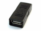 Gembird adaptér - spojka USB 2.0 (F) na USB 2.0 (F), černý