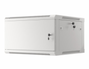 LANBERG Nástěnná jednodílná skříň 19", 6U/600x600 FOR SELF-ASSEMBLY plechové dveře šedá (RAL7035)   (v rozloženém stavu)