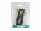 AV:link kabel 3x RCA samec - 3x RCA samec, 3m